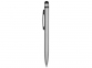 Ручка-стилус металлическая шариковая «Poke», серебристый/черный, металл - 2