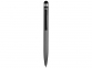 Ручка-стилус металлическая шариковая «Poke», серый/черный, металл - 1