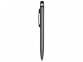 Ручка-стилус металлическая шариковая «Poke», серый/черный, металл - 2