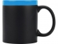Кружка с покрытием для рисования мелом «Да Винчи», черный/голубой, керамика - 2