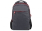 Рюкзак «Metropolitan» с черной подкладкой, серый/красный, полиэстер - 3