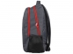 Рюкзак «Metropolitan» с черной подкладкой, серый/красный, полиэстер - 4