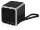 Портативная колонка «Cube» с подсветкой, черный, пластик с покрытием soft-touch/силикон/металл - 1