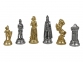 Шахматы «Карл IV», доска- цельное каучуковое дерево, фигурки- цинковый сплав замак с посеребрением и позолочением - 1