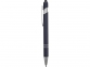 Ручка-стилус металлическая шариковая «Sway» soft-touch, темно-синий/серебристый, металл - 2