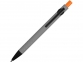Ручка металлическая soft-touch шариковая «Snap», серый/черный/оранжевый, металл с покрытием soft touch - 1
