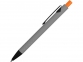Ручка металлическая soft-touch шариковая «Snap», серый/черный/оранжевый, металл с покрытием soft touch - 2