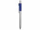 Ручка металлическая шариковая «Bobble», серый/синий, металл/силикон - 2