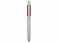Ручка металлическая шариковая «Bobble», серый/красный, металл/силикон - 1