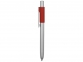 Ручка металлическая шариковая «Bobble», серый/красный, металл/силикон - 2