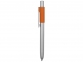Ручка металлическая шариковая «Bobble», серый/оранжевый, металл/силикон - 2
