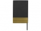 Блокнот А5 «Gold lines», черный/золотистый, искусственная кожа Thermo PU - 5