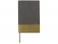 Блокнот А5 «Gold lines», серый/золотистый, искусственная кожа Thermo PU - 4