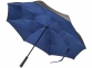 Зонт-трость «Lima» с обратным сложением, черный/темно-синий, полиэстер, металл, пластик - 3