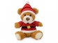 Плюшевый медведь «Santa», коричневый, красный, белый, плюш, полиэстер - 1