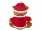 Плюшевый медведь «Santa», коричневый, красный, белый, плюш, полиэстер - 5
