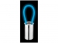 Фонарик «Vela» со светящимся ремешком, серебристый/ярко-синий, алюминий - 2