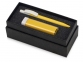 Подарочный набор White top с ручкой и зарядным устройством, желтый/белый, пластик - 1