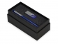 Подарочный набор Skate Mirror с ручкой и флешкой, синий/серебристый, ручка шариковая - металл, USB-флешка - пластик с покрытием soft-touch\металл - 1