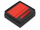 Подарочный набор To go с блокнотом А6 и зарядным устройством, красный, блокнот - картон с покрытием из полиуретана, имитирующего кожу, портативное зарядное устройство - металл - 1