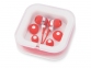 Подарочный набор «Non-stop music» с наушниками и зарядным устройством, красный/белый, пластик - 2