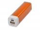 Подарочный набор On-the-go с флешкой, ручкой и зарядным устройством, оранжевый, ручка шариковая - пластик, USB-флешка - пластик с покрытием soft-touch\металл, портативное зарядное устройство - пластик - 4