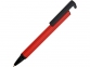 Подарочный набор «Q-edge» с флешкой, ручкой-подставкой и блокнотом А5, черный/красный, блокнот - ПУ, ручка-подставка - металл/пластик, USB-флешка - пластик с покрытием soft-touch/металл - 2
