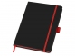 Подарочный набор «Q-edge» с флешкой, ручкой-подставкой и блокнотом А5, черный/красный, блокнот - ПУ, ручка-подставка - металл/пластик, USB-флешка - пластик с покрытием soft-touch/металл - 5