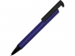 Подарочный набор «Q-edge» с флешкой, ручкой-подставкой и блокнотом А5, черный/синий, блокнот - ПУ, ручка-подставка - металл/пластик, USB-флешка - пластик с покрытием soft-touch/металл - 2