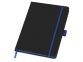 Подарочный набор «Q-edge» с флешкой, ручкой-подставкой и блокнотом А5, черный/синий, блокнот - ПУ, ручка-подставка - металл/пластик, USB-флешка - пластик с покрытием soft-touch/металл - 5