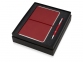 Подарочный набор «Silver Sway» с ручкой и блокнотом А5, красный, серебристый, блокнот- искусственная кожа/металл, ручка- металл c покрытием soft-touch - 1