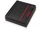 Подарочный набор «Jacque» с ручкой-подставкой и блокнотом А5, черный, красный, блокнот- картон, покрытый бумагой под искусственную кожу, ручка- металл/пластик - 1