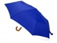 Зонт складной «Cary», темно-синий, купол- эпонж, каркас-сталь, спицы- фибергласс, ручка-дерево - 1