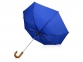 Зонт складной «Cary», темно-синий, купол- эпонж, каркас-сталь, спицы- фибергласс, ручка-дерево - 2