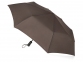 Зонт складной «Ontario», коричневый, купол- эпонж, каркас-сталь, спицы- фибергласс, ручка-искусственная кожа - 1