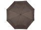 Зонт складной «Ontario», коричневый, купол- эпонж, каркас-сталь, спицы- фибергласс, ручка-искусственная кожа - 4