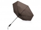 Зонт складной «Ontario», коричневый, купол- эпонж, каркас-сталь, спицы- фибергласс, ручка-искусственная кожа - 6