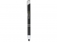 Ручка-стилус металлическая шариковая «Moneta» с анодированным покрытием, черный/серебристый, корпус из алюминия со стальным зажимом - 2