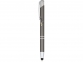 Ручка-стилус металлическая шариковая «Moneta» с анодированным покрытием, серый/серебристый - 2