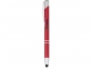 Ручка-стилус металлическая шариковая «Moneta» с анодированным покрытием, красный/серебристый, корпус из алюминия со стальным зажимом - 2