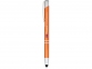 Ручка-стилус металлическая шариковая «Moneta» с анодированным покрытием, оранжевый/серебристый - 2
