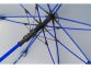 Зонт-трость «Silver Color», синий/серебристый, купол-купол-эпонж 190T с водоотталкивающей пропиткой; каркас- сталь; спицы- фибергласс; ручка- пластик с покрытие soft-touch - 3