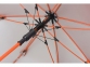 Зонт-трость «Silver Color», оранжевый/серебристый, купол-купол-эпонж 190T с водоотталкивающей пропиткой; каркас- сталь; спицы- фибергласс; ручка- пластик с покрытие soft-touch - 3
