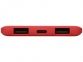 Портативное зарядное устройство «Reserve» с USB Type-C, 5000 mAh, красный, пластик с покрытием soft-touch - 5