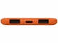 Портативное зарядное устройство «Reserve» с USB Type-C, 5000 mAh, оранжевый, пластик с покрытием soft-touch - 5