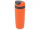 Подарочный набор Cozy с пледом и термокружкой, оранжевый/темно-серый/черный, плед - флис из 100% полиэстера, термокружка - пластик - 2