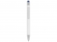 Ручка металлическая шариковая «Flowery» со стилусом, белый/синий, металл - 1