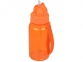 Бутылка для воды со складной соломинкой «Kidz», оранжевый, тритан без БФА - 1