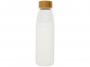 Стеклянная спортивная бутылка «Kai», белый, стекло, силикон, дерево - 1
