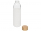 Стеклянная спортивная бутылка «Kai», белый, стекло, силикон, дерево - 2